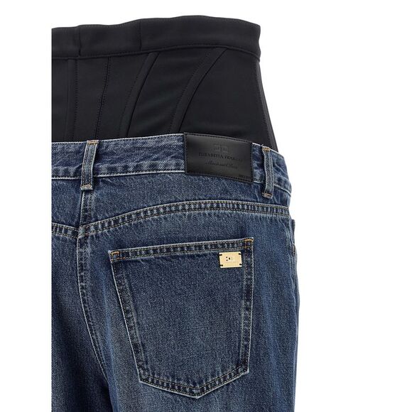 Elisabetta Franchi Women Bustier Insert Jeans